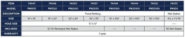 Atlantic Water Gardens - PN1520 - Pond Netting - 15ft x 20ft - 74048 Atlantic Water Gardens