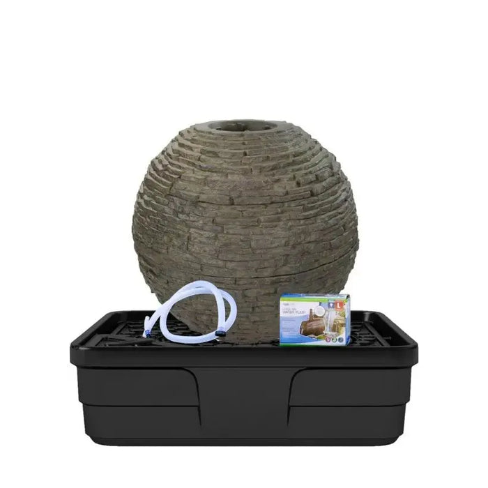 Aquascape - Medium Stacked Slate Sphere Landscape Fountain Kit - 78290 Aquascape