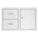 American Made Grills - 33in 2-Drawer & Access Door Combo - SSDC2-33-1
