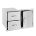 American Made Grills - 33in 2-Drawer & Access Door Combo - SSDC2-33-2